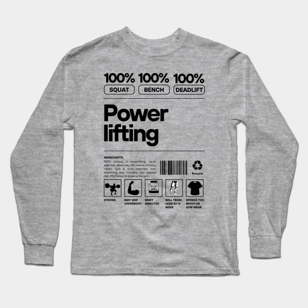 Powerlifting Long Sleeve T-Shirt by AniTeeCreation